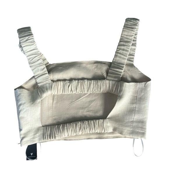 NEW Lulus Caught in Cannes Beige High-Waisted Side Button Midi 2-Piece Set Med - Picture 8 of 12